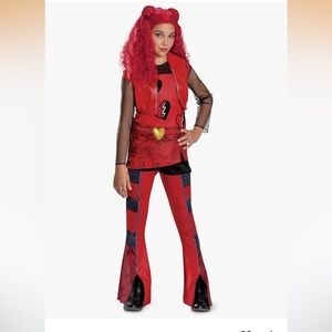 NWT Disney RED  Descendants Costume Rise of Red  Halloween Cosplay Dress Up